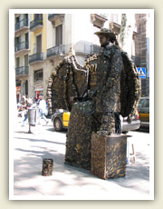 Živých soch je na Ramble hodně