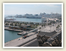 Část barcelonského přístavu