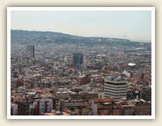 Výhled na olympijský kopec Montjiuc