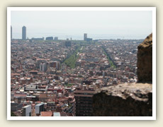 Výhled na centrum Barcelony
