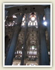 Interiér katedrály Sagrada Família
