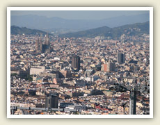 Výhled na centrum města a katedrálu Sagrada Família